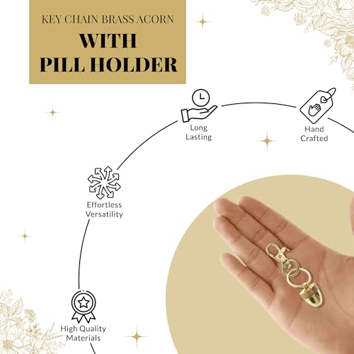 Key Chain Acorn Pill Holder | Acorn Pill Holder is crafted from - Product Imagery