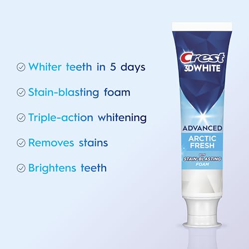Crest 3D White Advanced Teeth Whitening Toothpaste, Arctic - Product Imagery