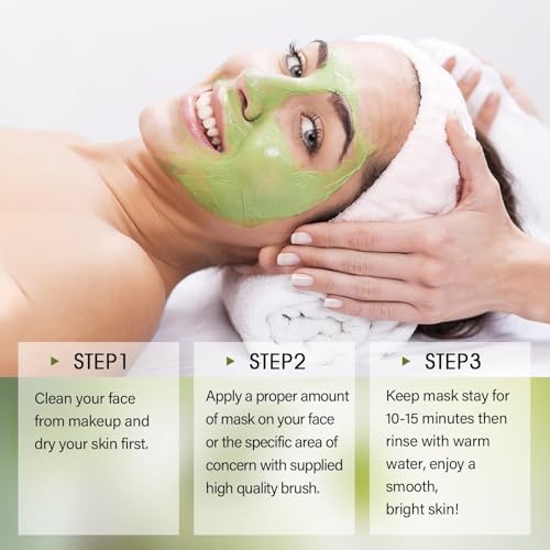 SHVYOG Green Tea Face Mask, Antioxidant Green Tea Clay Mask with - Product Imagery