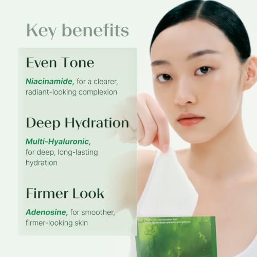 Sheet Mask with Niacinamide, Adenosine & Hyaluronic Acid, Glass - Product Imagery