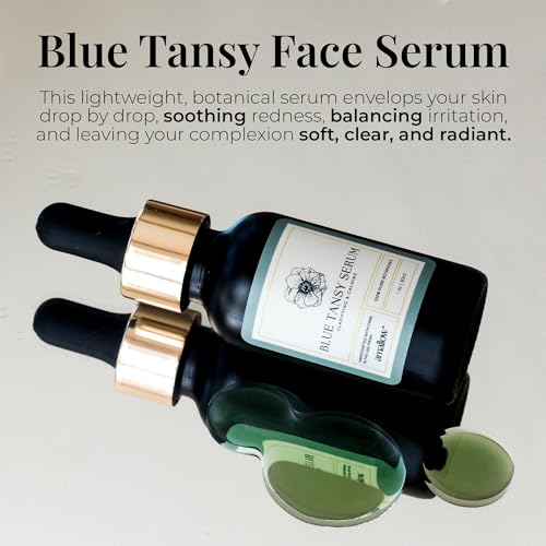 Amallow – Blue Tansy Face Serum – Anti-Aging Calming Botanical - Product Imagery