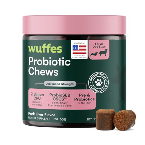 Wuffes Probiotic Chews for Dogs, Gut & Immune Support - Product Imagery