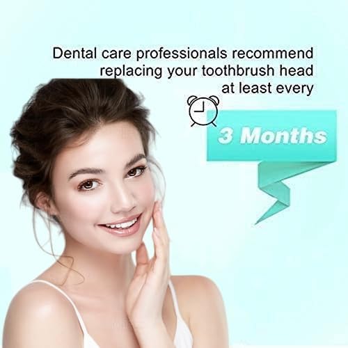 Set of eight Voguish replacement toothbrush heads compatible with Oral-B electric toothbrushes, featuring soft bristles for effective cleaning.