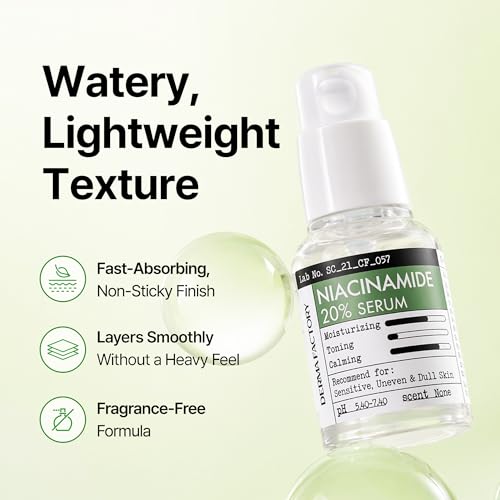 DERMA FACTORY Niacinamide 20% Face Serum for Oily Skin, Pore Care - Product Imagery