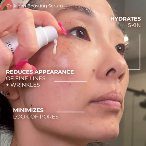 Sonage Collagen Boosting Serum: Vegan Anti-Aging Face Serum | - Product Imagery