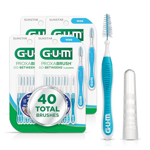 GUM Proxabrush Go-Betweens Wide Interdental Brushes, 10 Count (4 - Product Imagery