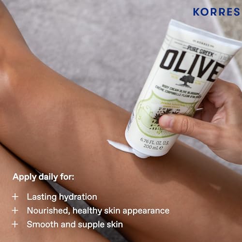 KORRES Olive Blossom Body Milk, Hydrating Lotion, 6.76 Fl Oz - Product Imagery