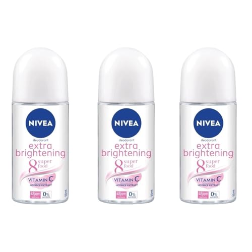 NIVEA Extra Brightening Flavor, Roll-On Deodorant, Alcohol-Free, - Product Imagery