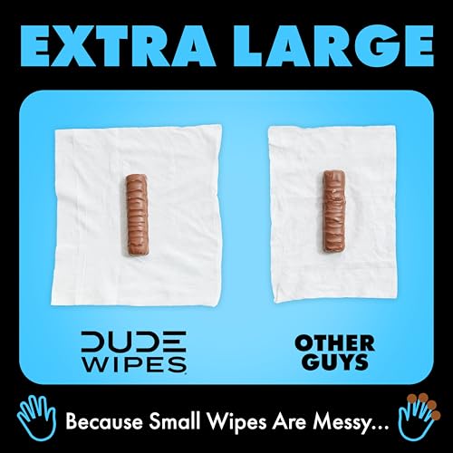 DUDE Wipes Unscented Adult Flushable Wet Wipes, Sensitive Skin, - Product Imagery