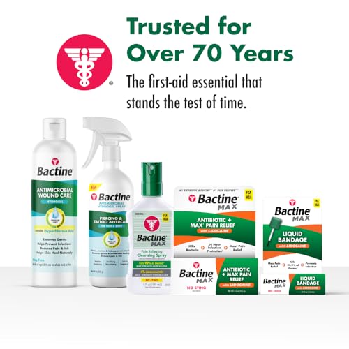 Bactine MAX First Aid Spray - Cleansing Spray with 4% Lidocaine - Product Imagery