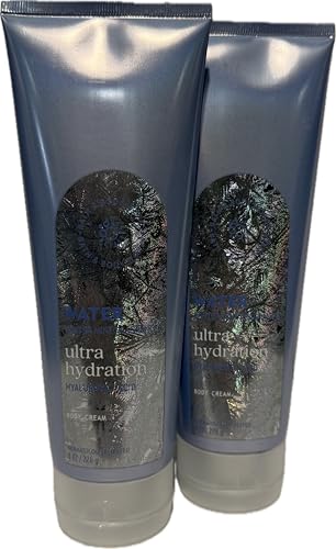 Bath & Body Works Water Winter Mint Body Cream 8 Ounces Pack of 2