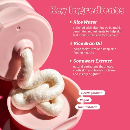 THE FACE SHOP Rice Water Bright Foaming Cleanser, Face Wash, - Product Imagery