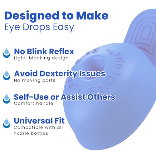 Eye Drop Guide for Nozzle Head Bottles, No Blink Reflex, Dark - Product Imagery