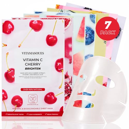 Vitamasques Korean Face Mask Set, 7-Pack Juicy Collection - Product Imagery