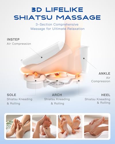 KINGJOY Foot Massager with Heat for Neuropathy, [2026 Upgraded], - Product Imagery
