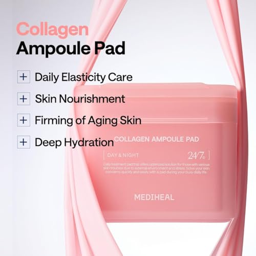 MEDIHEAL Toner Pads - Collagen Ampoule Toner Pad (100 count) - Product Imagery