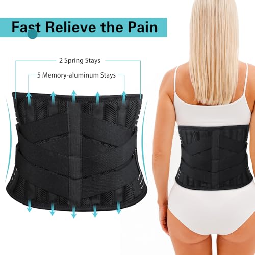 Back Brace for Lower Back Pain Relief, Anti-skid Lumbar Support - Product Imagery