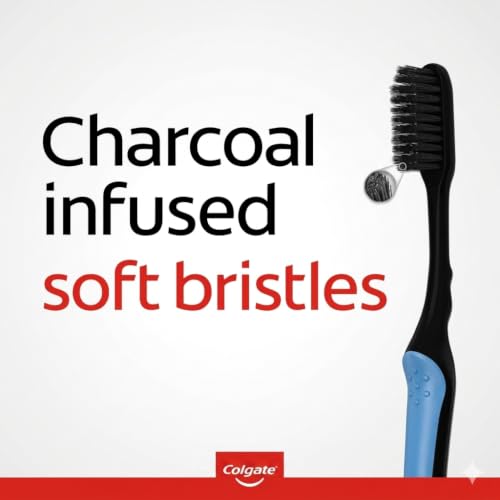 Colgate Slimsoft Charcoal Toothbrush | Combo Pack of 4 - Product Imagery