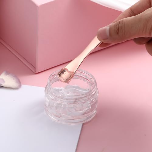 3 PCS Mini Metal Makeup Spatula, Reusable Skin Care Cosmetic - Product Imagery