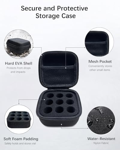 Cruxer Peptide Case for 10ml U-100 Medicine Vials, 9-Slot Vial - Product Imagery