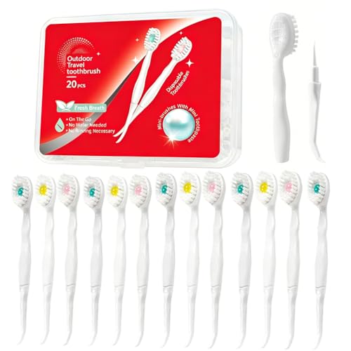 Mini Disposable Toothbrush Travel Set, Mix Flavor, 24pcs - Product Imagery