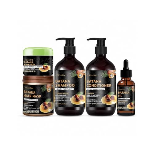CAIGAIBAI Batana Oil Hair Care Kit - 5-Piece Set for Growth, Repair & Strength. – Cruelty Free, GMO Free, Gluten Free, N
