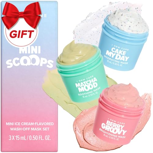 I DEW CARE Wash Off Face Mask Skincare Gift Set - Mini Scoops | - Product Imagery