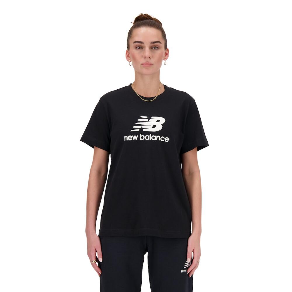 New Balance Women's Sport Essentials Jersey Logo T-Shirt – 100% Cotton, US Size Bust (in) Waist (in)