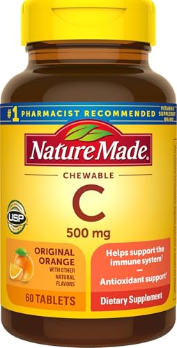 Nature Made Chewable Vitamin C 500 mg for Immune Support, 60 - Product Imagery