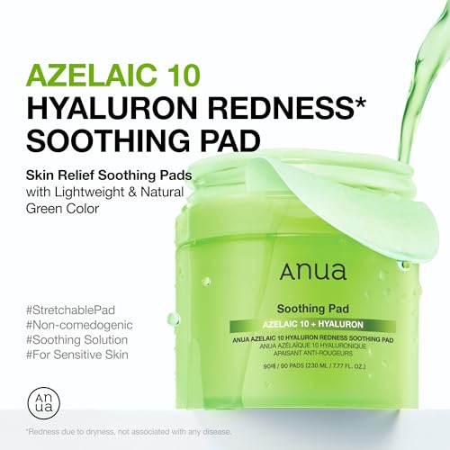 Anua Azelaic Acid 10 Hyaluronic Acid Soothing Toner Pads, 90 Pads - Product Imagery