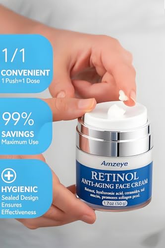 Retinol Face Cream for Anti-Aging Wrinkle Moisturizer with - Product Imagery