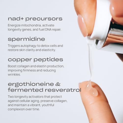 Youth Reset Face Serum, Peptides & Resveratrol, 30 mL - Product Imagery