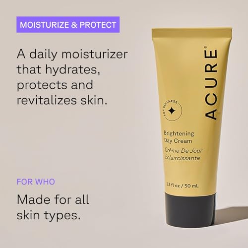 Acure Brightening Day Cream - Cica Cream, Facial Lotion - 1.7 fl - Product Imagery