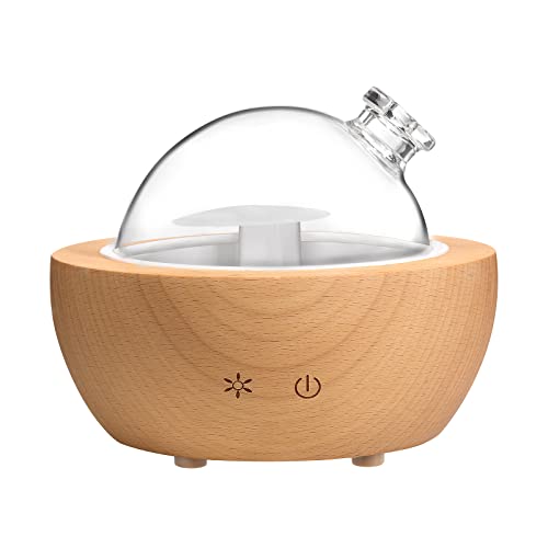 Glass Aromatherapy Essential Oil Diffuser, 200ml Natural Wood - Product Imagery