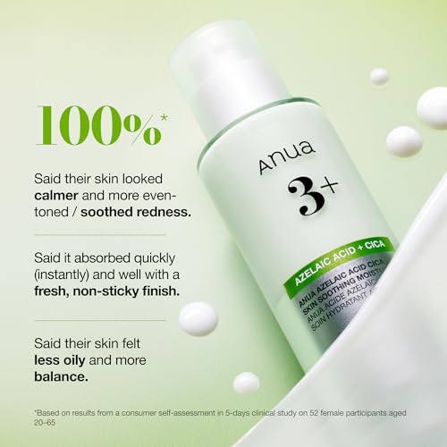 ANUA Azelaic Acid CICA Skin Soothing Moisturizer, 3.38 fl oz - Product Imagery