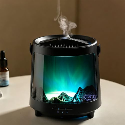 300ml Ultrasonic Humidifier Aromatherapy Diffuser 7 Color LED - Product Imagery