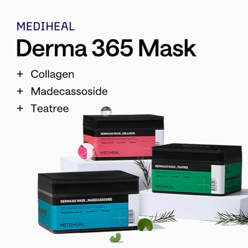 MEDIHEAL Collagen Derma 365 Daily Face Mask (30 EA) for Firming - Product Imagery