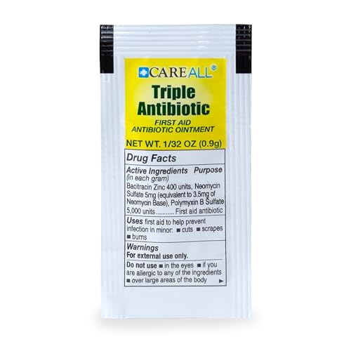 CareAll Triple Antibiotic Ointment (25 Pack), 0.9gr Foil Packet. - Product Imagery