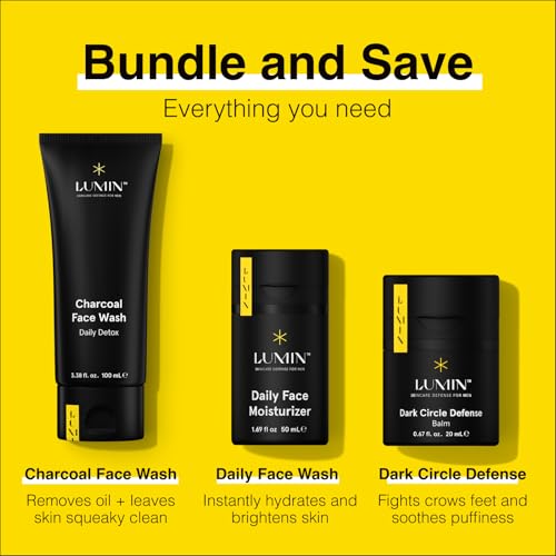 Lumin Korean Skincare kit for Men | Complete 6 Piece Face Care - Product Imagery
