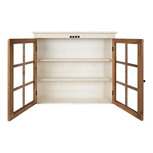 Kate and Laurel Hutchins Decorative Farmhouse Wood Wall Cabinet, - Product Imagery