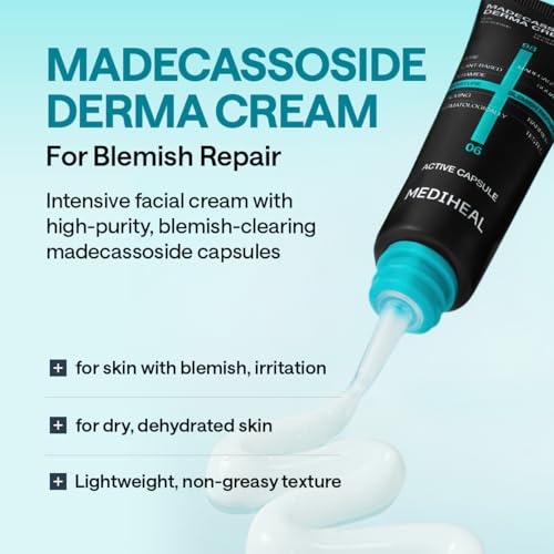 MEDIHEAL Madecassoside Derma Cream for Blemish Repair & Calming - Product Imagery