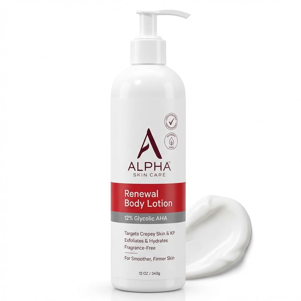 Alpha Skin Care Revitalizing Body Lotion, 12% Glycolic AHA, 12 Oz - Product Imagery
