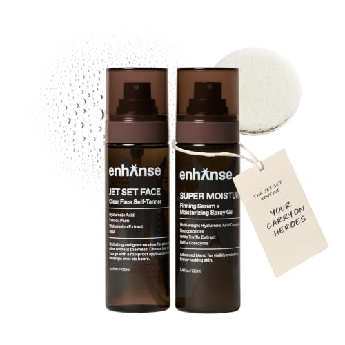 The Jet Set Routine Self Tanner Serum Gift Set for Men 2 Pc - ENHANSE Official Imagery - 1