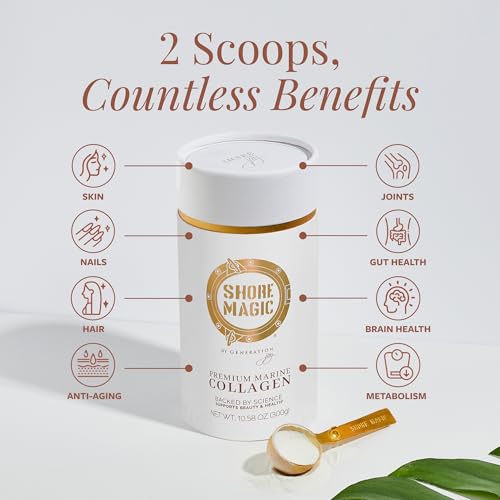 Shore Magic Premium Marine Collagen Powder, Unflavored, 30-Day - Product Imagery