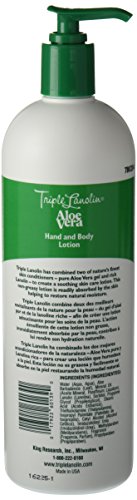 TRIPLE LANOLIN Aloe Vera Lotion, 20 Ounce (Pack of 12) - Product Imagery