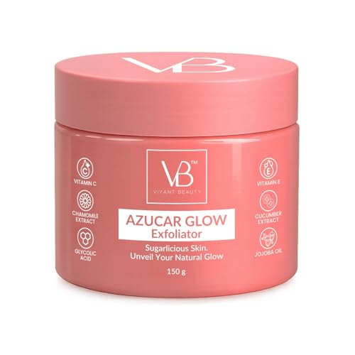 VIYANT BEAUTY AZUCAR GLOW Facial Sugar Scrub – Exfoliating Face Scrub for Glowing Skin, Gentle Face Exfoliator, Pore Cle