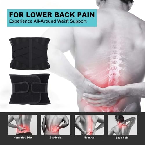 Back Brace for Lower Back Pain Relief, Anti-skid Lumbar Support - Product Imagery