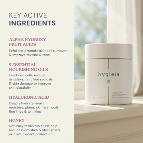 Hygieia+ Crepey Skin Full Body Anti-Aging Moisturizer & Firming - Product Imagery