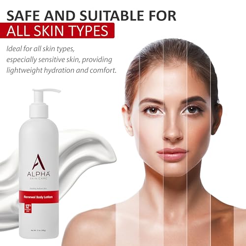 Alpha Skin Care Revitalizing Body Lotion, 12% Glycolic AHA, 12 Oz - Product Imagery