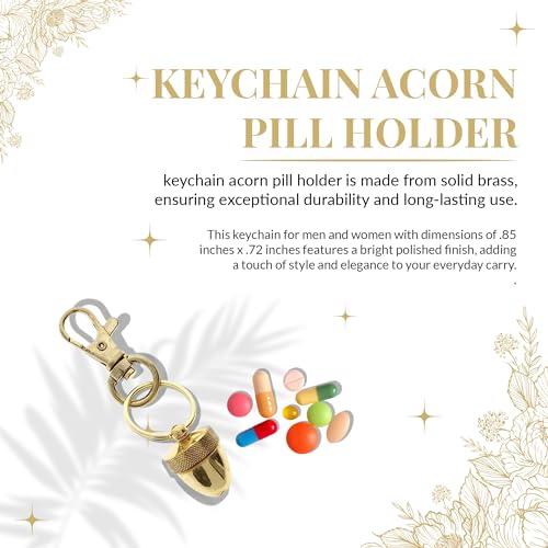 Key Chain Acorn Pill Holder | Acorn Pill Holder is crafted from - Product Imagery